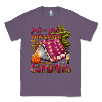 Lavender just a girl who loves camping Classic Tee - texasbilliewilder