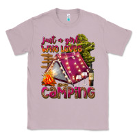 Lilac just a girl who loves camping Classic Tee - texasbilliewilder
