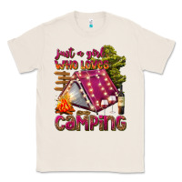 Natural just a girl who loves camping Classic Tee - texasbilliewilder