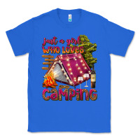 True Royal just a girl who loves camping Classic Tee - texasbilliewilder