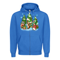 True Royal christmas rabbits Zipper Hoodie - Zillion Design Studio
