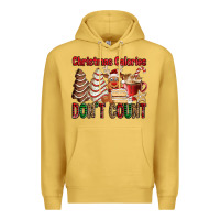 Antique Gold Christmas Calories don't count Christmas tree cake Premium Hoodie - Jasminsmagicworld