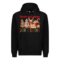 Black Christmas Calories don't count Christmas tree cake Premium Hoodie - Jasminsmagicworld