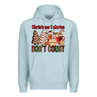 Blue Mist Christmas Calories don't count Christmas tree cake Premium Hoodie - Jasminsmagicworld