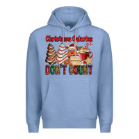 Colony Blue Christmas Calories don't count Christmas tree cake Premium Hoodie - Jasminsmagicworld