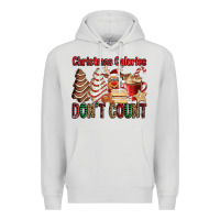 Dove Grey Christmas Calories don't count Christmas tree cake Premium Hoodie - Jasminsmagicworld