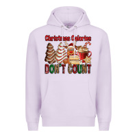 Lilac Christmas Calories don't count Christmas tree cake Premium Hoodie - Jasminsmagicworld
