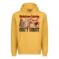 Mustard Christmas Calories don't count Christmas tree cake Premium Hoodie - Jasminsmagicworld