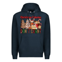 Navy Christmas Calories don't count Christmas tree cake Premium Hoodie - Jasminsmagicworld