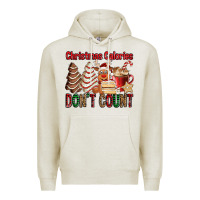Oatmeal Heather Christmas Calories don't count Christmas tree cake Premium Hoodie - Jasminsmagicworld