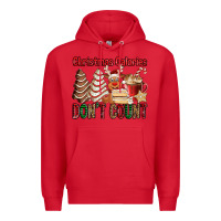 Red Christmas Calories don't count Christmas tree cake Premium Hoodie - Jasminsmagicworld