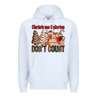 White Christmas Calories don't count Christmas tree cake Premium Hoodie - Jasminsmagicworld