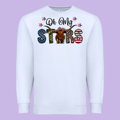 Oh My Stars Premium Sweatshirt Designed By Cowhidedigitalart