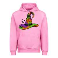 Fuchsia Pink Witch Hat With Spiders Urban Hoodie - Jasminsmagicworld