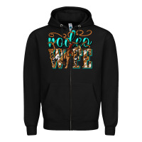 Black rodeo wife western Zipper Hoodie - texasbilliewilder