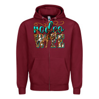 Burgundy rodeo wife western Zipper Hoodie - texasbilliewilder