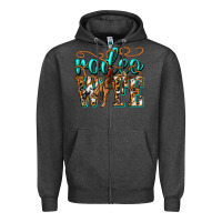 Charcoal Heather rodeo wife western Zipper Hoodie - texasbilliewilder