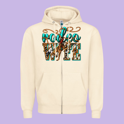 Zipper Hoodie rodeo wife western