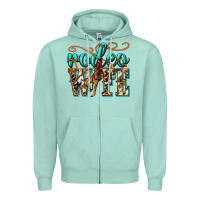 Seafoam rodeo wife western Zipper Hoodie - texasbilliewilder