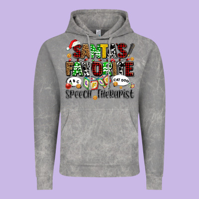Santas Favorite Speech Therapist Vintage Hoodie Designed By Adodesignshop