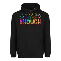 Black you are enough Heavyweight Hoodie - Zillion Design Studio