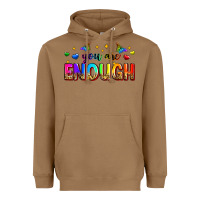 Toasted Coconut you are enough Heavyweight Hoodie - Zillion Design Studio