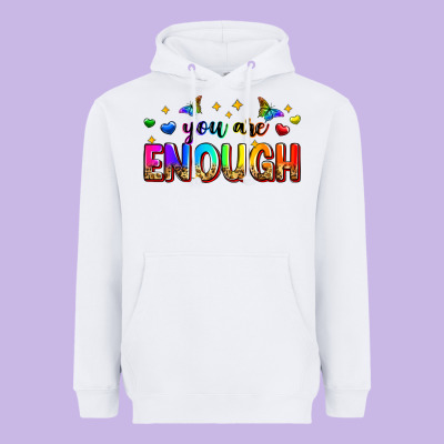 You Are Enough Heavyweight Hoodie Designed By Zillion Design Studio