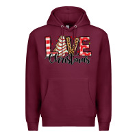 Burgundy love christmas tree cake Premium Hoodie - Jasminsmagicworld