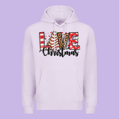 Love Christmas Tree Cake Premium Hoodie Designed By Jasminsmagicworld