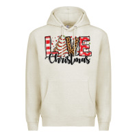 Oatmeal Heather love christmas tree cake Premium Hoodie - Jasminsmagicworld