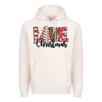 Pale Pink love christmas tree cake Premium Hoodie - Jasminsmagicworld