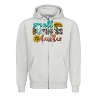 Dove Grey small business hustler Zipper Hoodie - texasbilliewilder