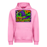 Fuchsia Pink Witch's Hat 100 That Witch Urban Hoodie - Jasminsmagicworld