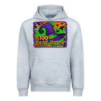 Heather Grey Witch's Hat 100 That Witch Urban Hoodie - Jasminsmagicworld
