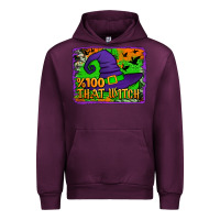 Mauve Wine Witch's Hat 100 That Witch Urban Hoodie - Jasminsmagicworld