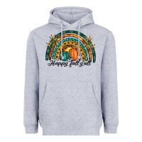 Heather Grey happy fall y'all rainbow Heavyweight Hoodie - RanaPortraitStore