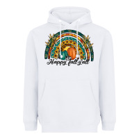 White happy fall y'all rainbow Heavyweight Hoodie - RanaPortraitStore