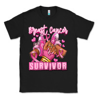 Black Breast Cancer survivor afro girl sneakers Classic Tee - RanaPortraitStore