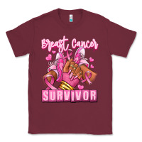 Burgundy Breast Cancer survivor afro girl sneakers Classic Tee - RanaPortraitStore