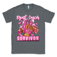 Charcoal Heather Breast Cancer survivor afro girl sneakers Classic Tee - RanaPortraitStore