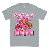 Heather Grey Breast Cancer survivor afro girl sneakers Classic Tee - RanaPortraitStore