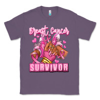 Lavender Breast Cancer survivor afro girl sneakers Classic Tee - RanaPortraitStore