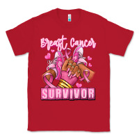 Red Breast Cancer survivor afro girl sneakers Classic Tee - RanaPortraitStore