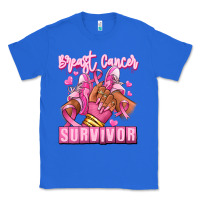 True Royal Breast Cancer survivor afro girl sneakers Classic Tee - RanaPortraitStore