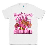 White Breast Cancer survivor afro girl sneakers Classic Tee - RanaPortraitStore