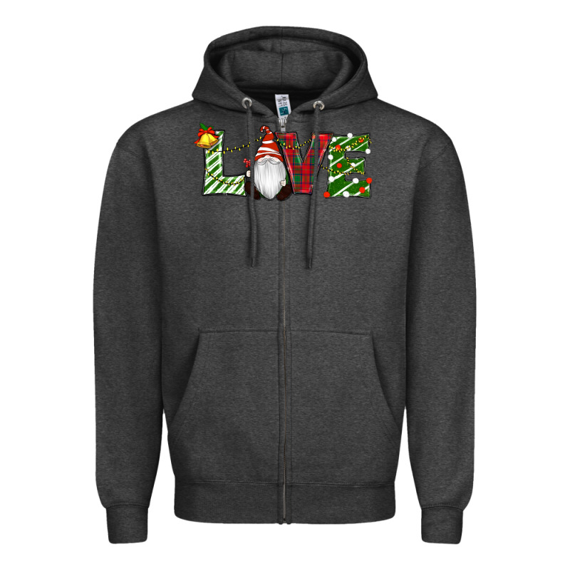 Christmas Love Gnome Zipper Hoodie by RanaPortraitStore | Teevron