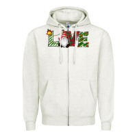 Oatmeal Heather Christmas Love Gnome Zipper Hoodie - RanaPortraitStore