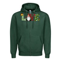 Sports Green Christmas Love Gnome Zipper Hoodie - RanaPortraitStore