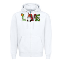 White Christmas Love Gnome Zipper Hoodie - RanaPortraitStore