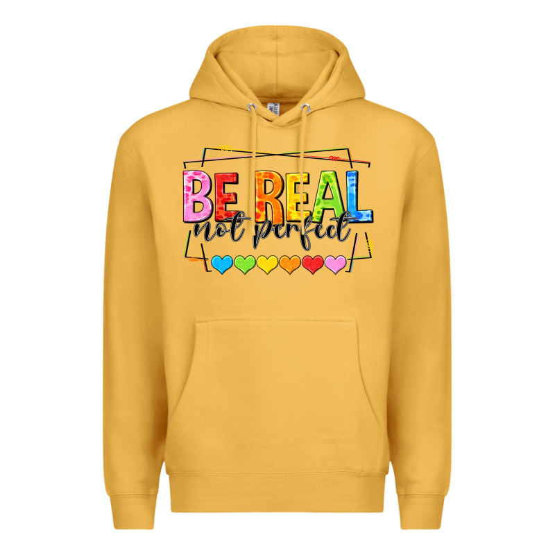 Be Real Not Perfect Premium Hoodie by NancyCooperArtShop | Teevron
